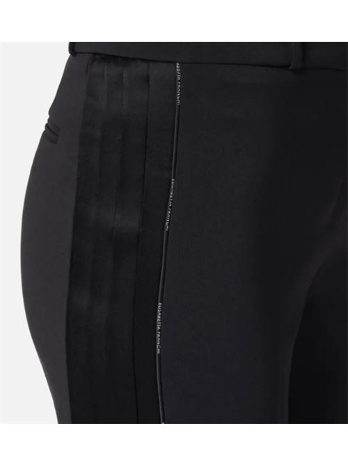 TROUSERS WITH SATIN BAND ELISABETTA FRANCHI | PA08856E2110 Nero